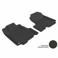 3D Maxpider HONDA CR-V 2007-2011 KAGU BLACK R1 Floor Mat L1HD00611509